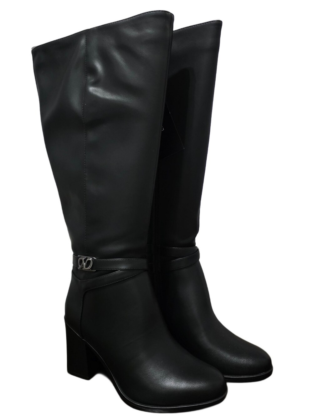Naturalizer Jane Heeled Knee High Boots In Black NIB Extra Wide Calf - Picture 1 of 10